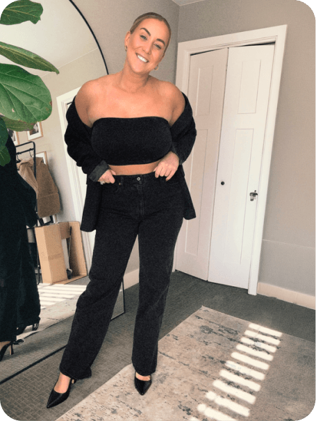 Woman taking a outfit photo