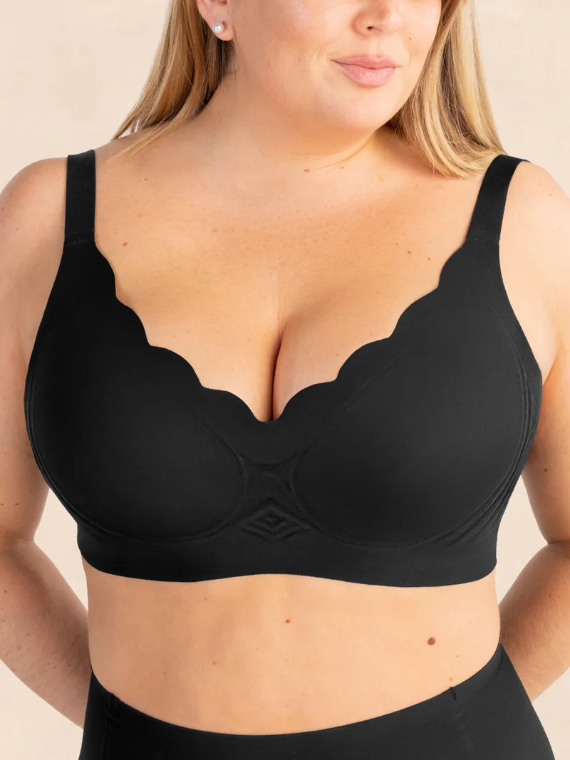 Truekind® Wireless Scalloped Push-Up Jelly Bra