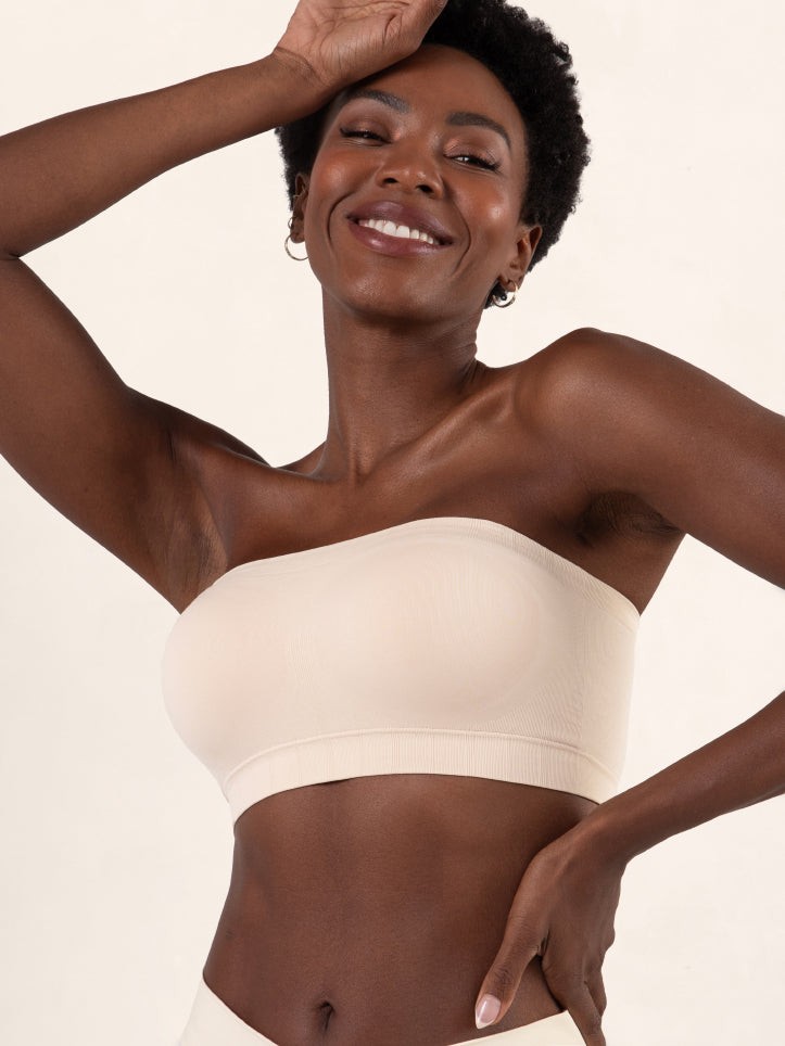 Convertible Strapless Bandeau Bra beige look