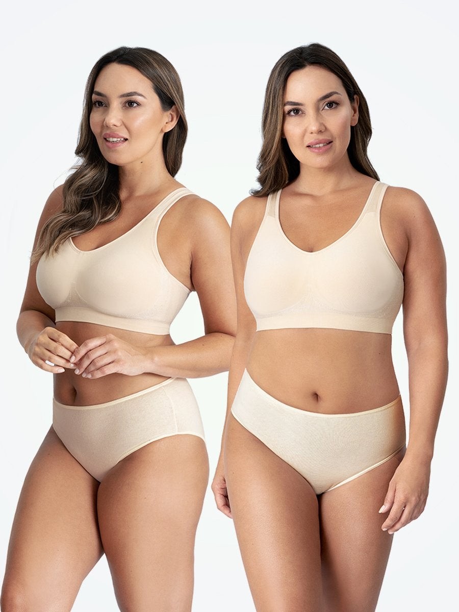 Truekind Bra 2 Nude / S Truekind® 2-Pack Daily Comfort Wireless Shaper Bra