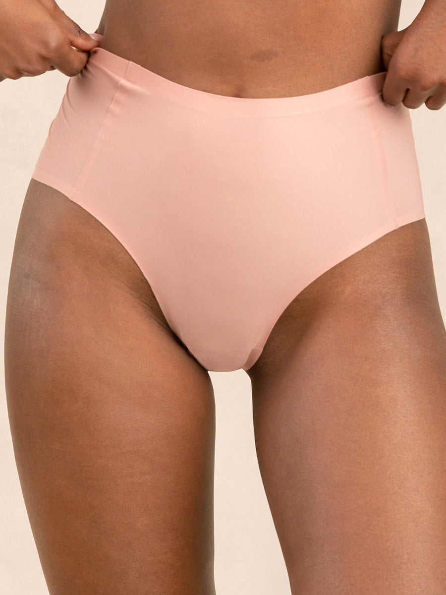 Seamless Stretch Mid-Waist Brief rose tan